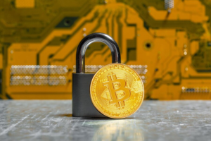 bitcoin and padlock